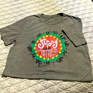 Perfect Texas True Threads “Strong As A Mother” Heather Grey T